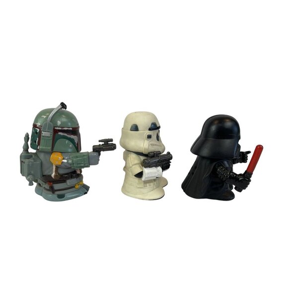 Star Wars Palm Talker Boba Fett Stormtrooper Darth Vader 4in Figures By Tomy - Picture 2 of 11